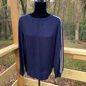 J.Crew Tuxedo stripe blouse